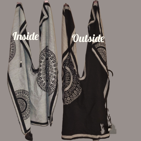 Women's Poncho Shawl - Picture 2 of 5